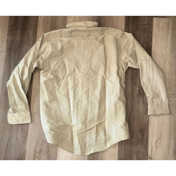 Red Kap Mens Long Sleeve Khaki Work Shirt M 100% Cotton - Picture 4 of 5